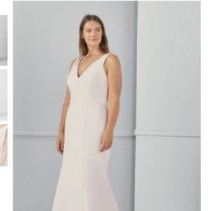 Amsale Mackayla Bridesmaid Dress; Faille Fabric; Ballet Color; Size 4